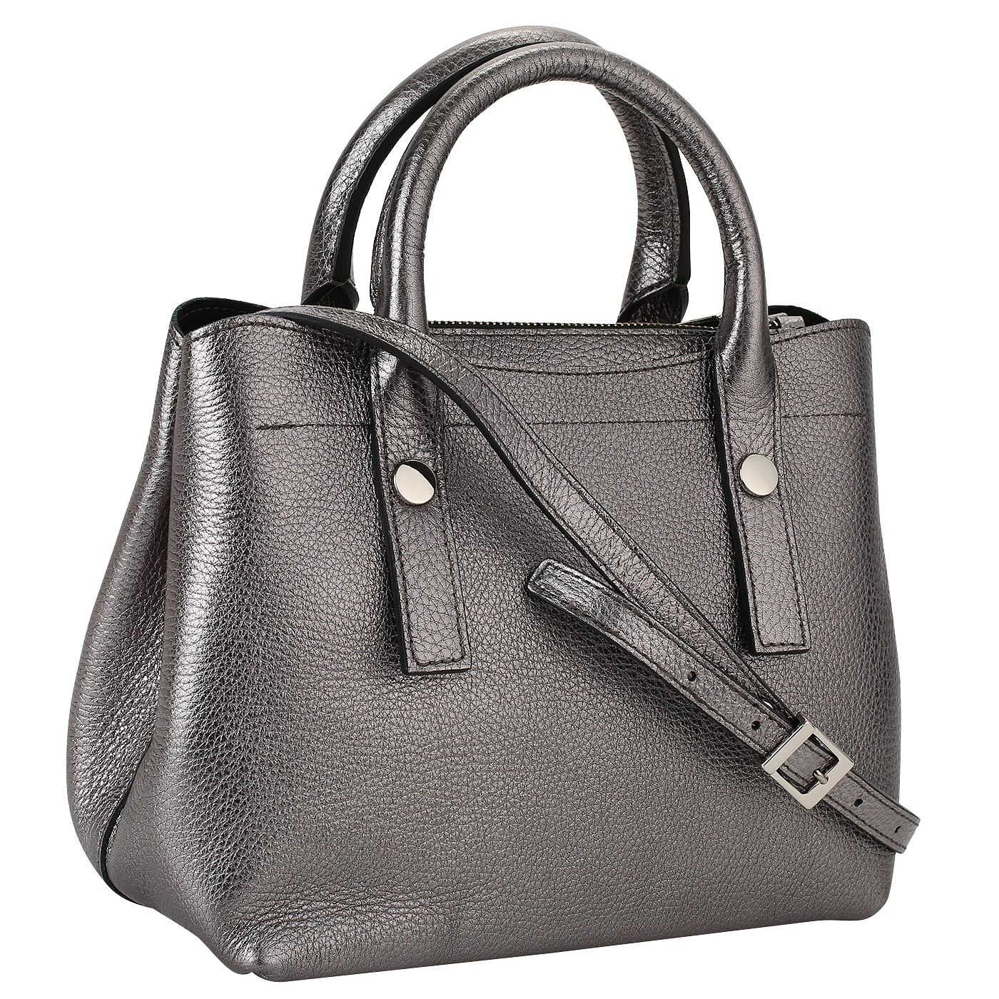 Компактная сумочка из металлизированной кожи Ripani Glassa