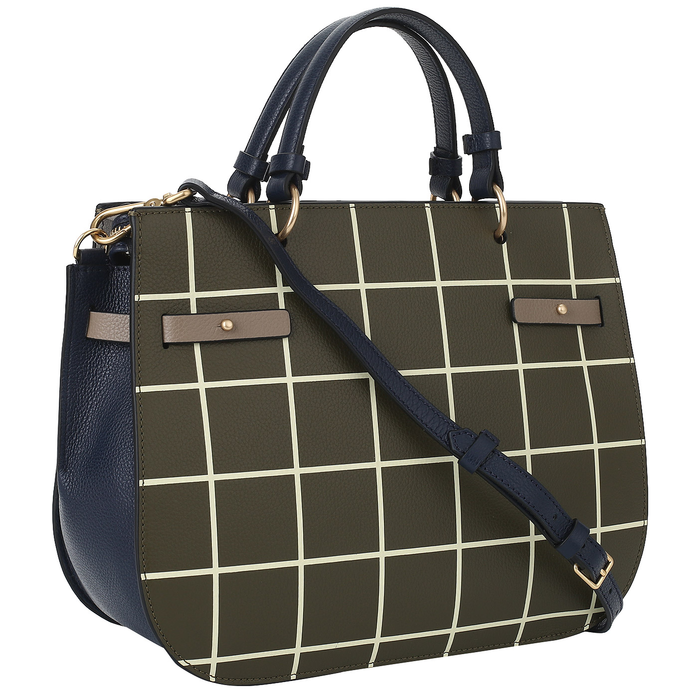 Кожаная сумка в клетку Coccinelle Didi Tiles Print