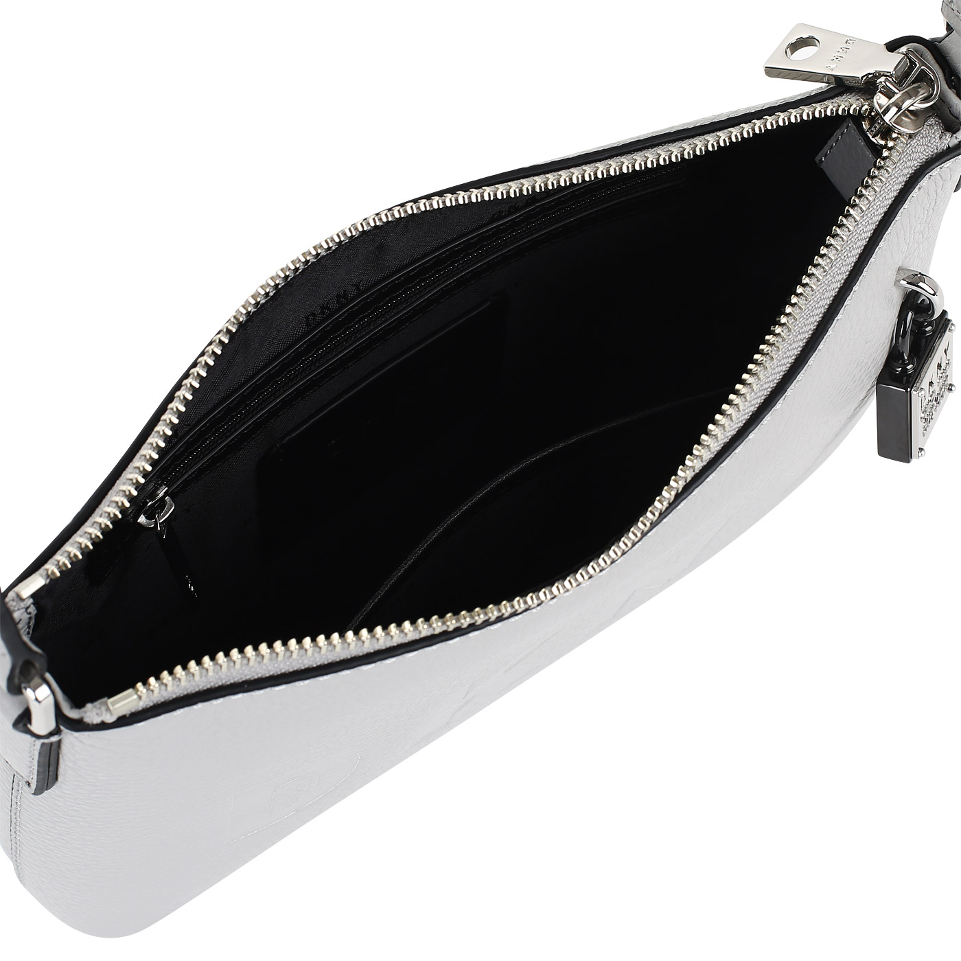 Серая кожаная сумочка DKNY Commuter