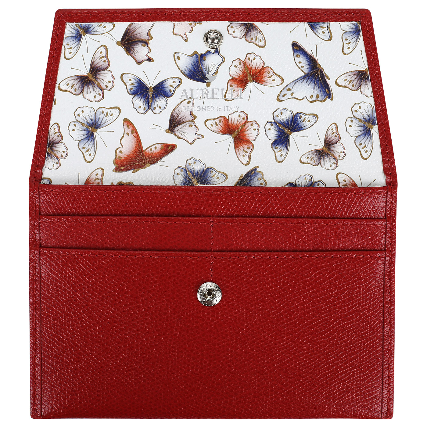 Красная обложка-конверт для автодокументов и паспорта Aurelli Alma fantasia