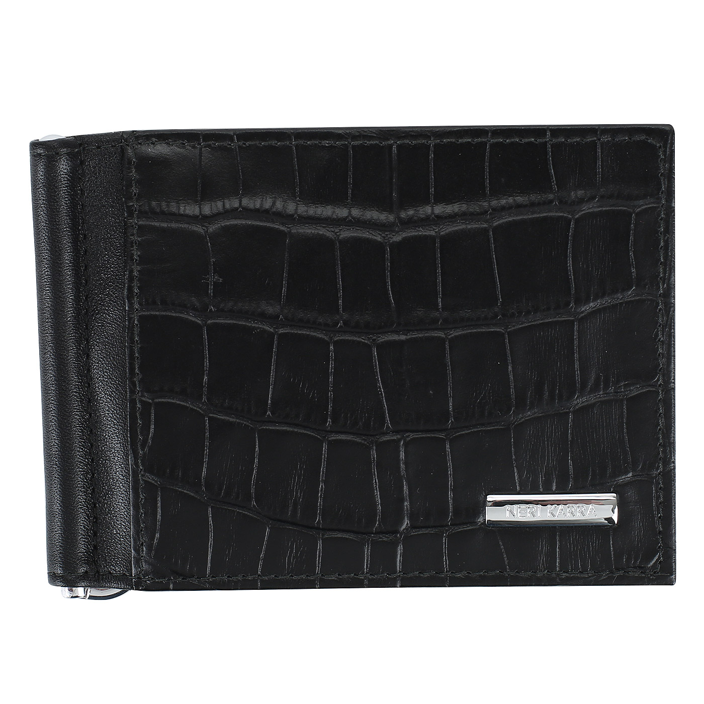 Neri Karra Зажим для денег с отделкой под крокодила