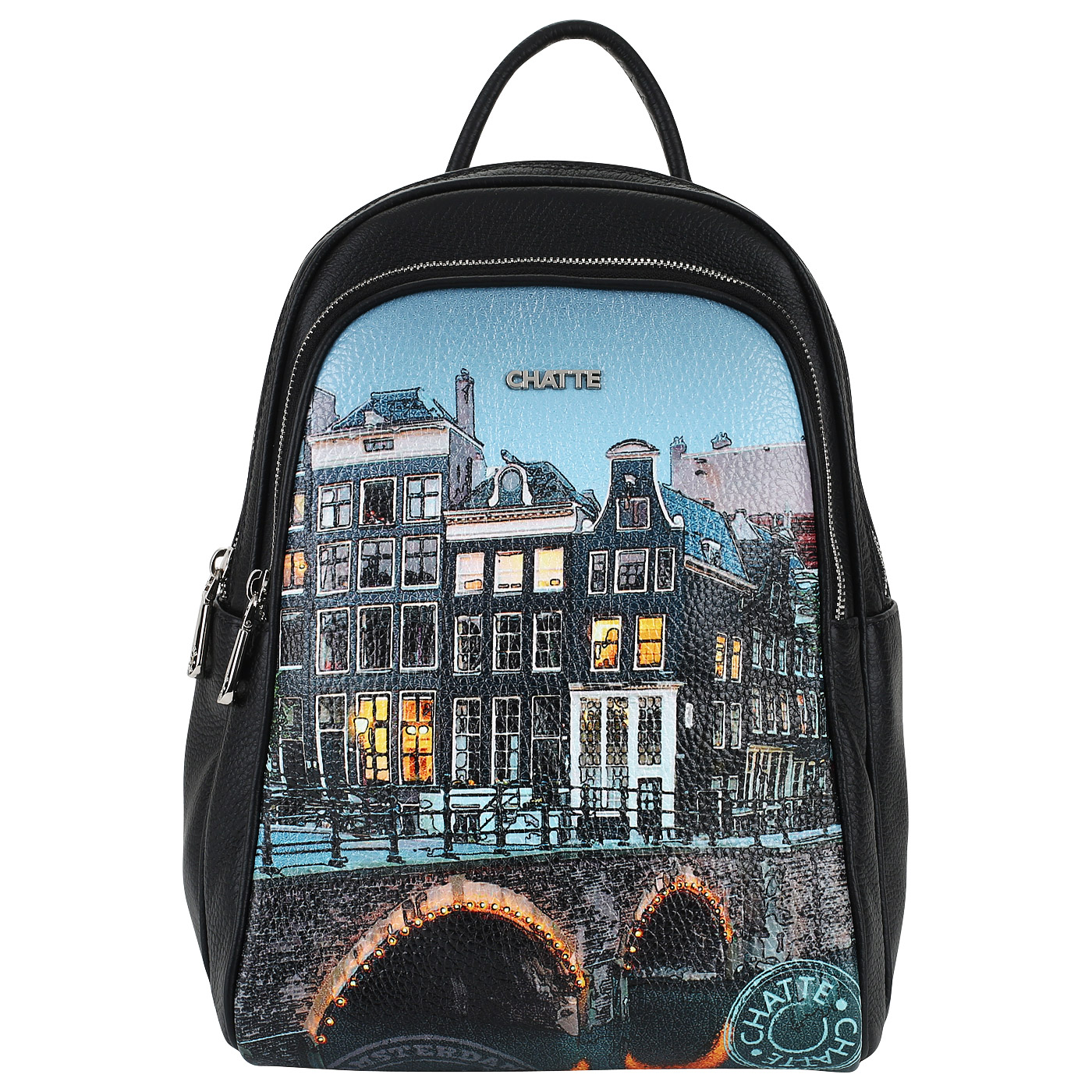 Chatte Кожаный рюкзак с принтом