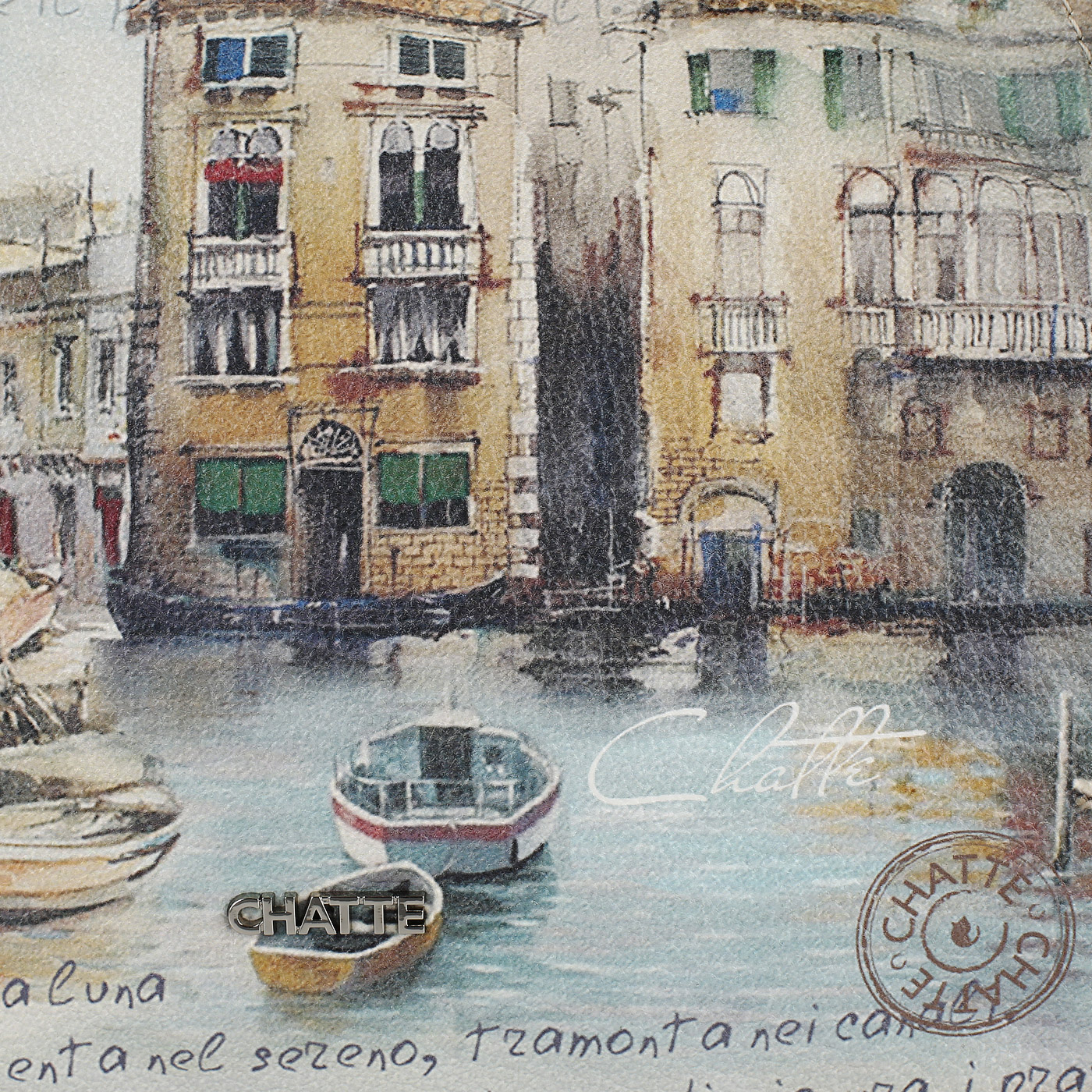 Кожаная сумка с принтом Chatte 