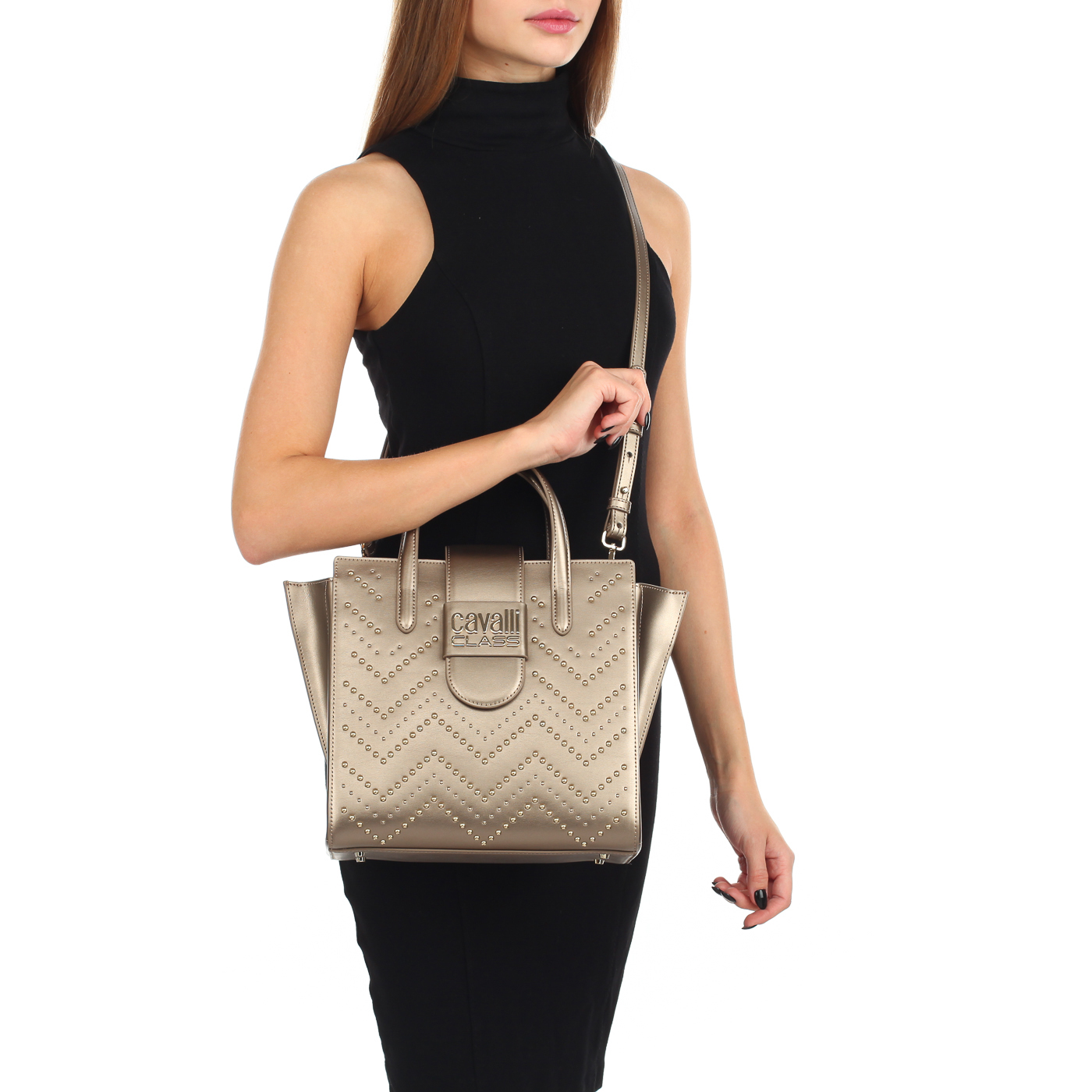 Сумка с декором Cavalli Class Alisa studs