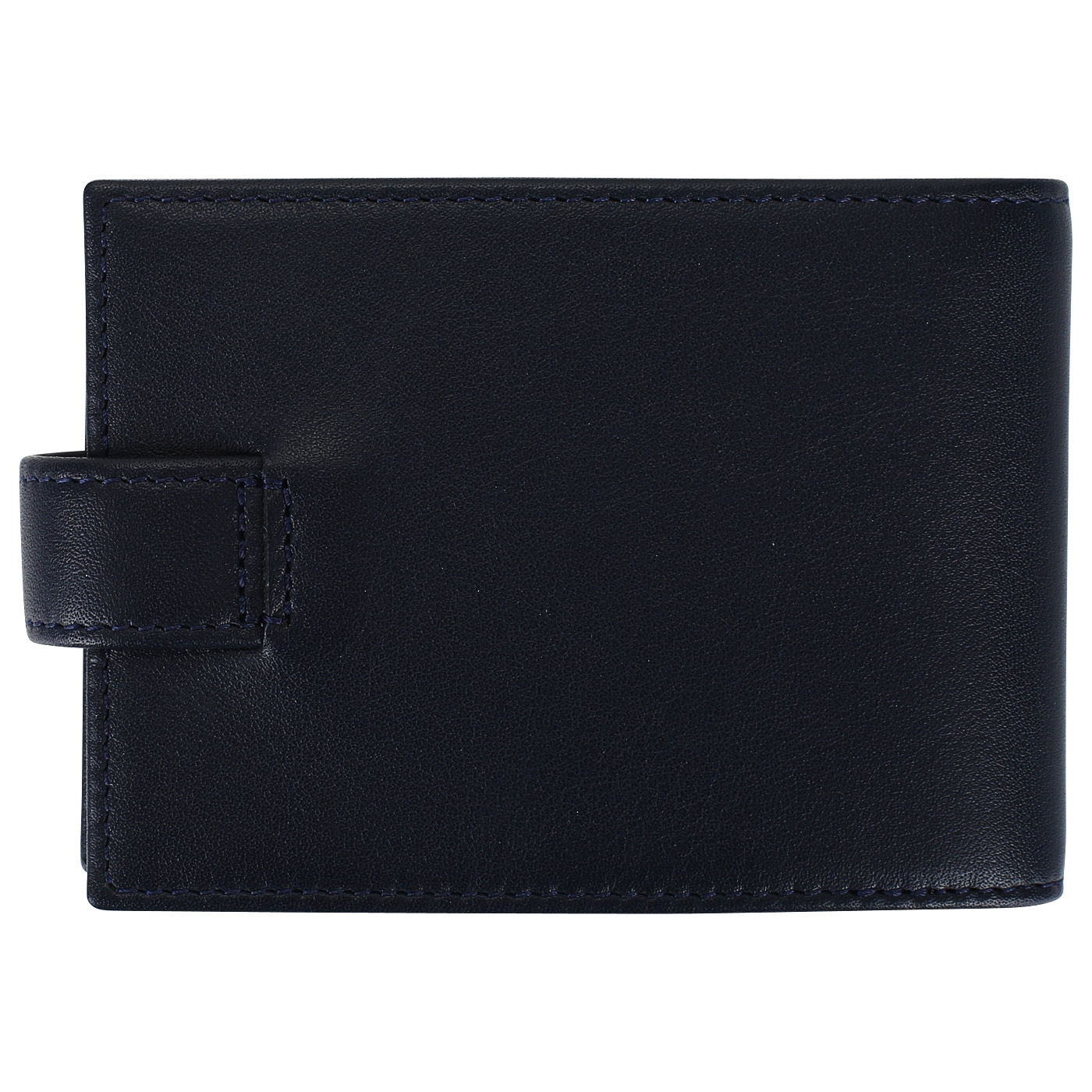 Синяя кожаная визитница Aurelli Luna tropico