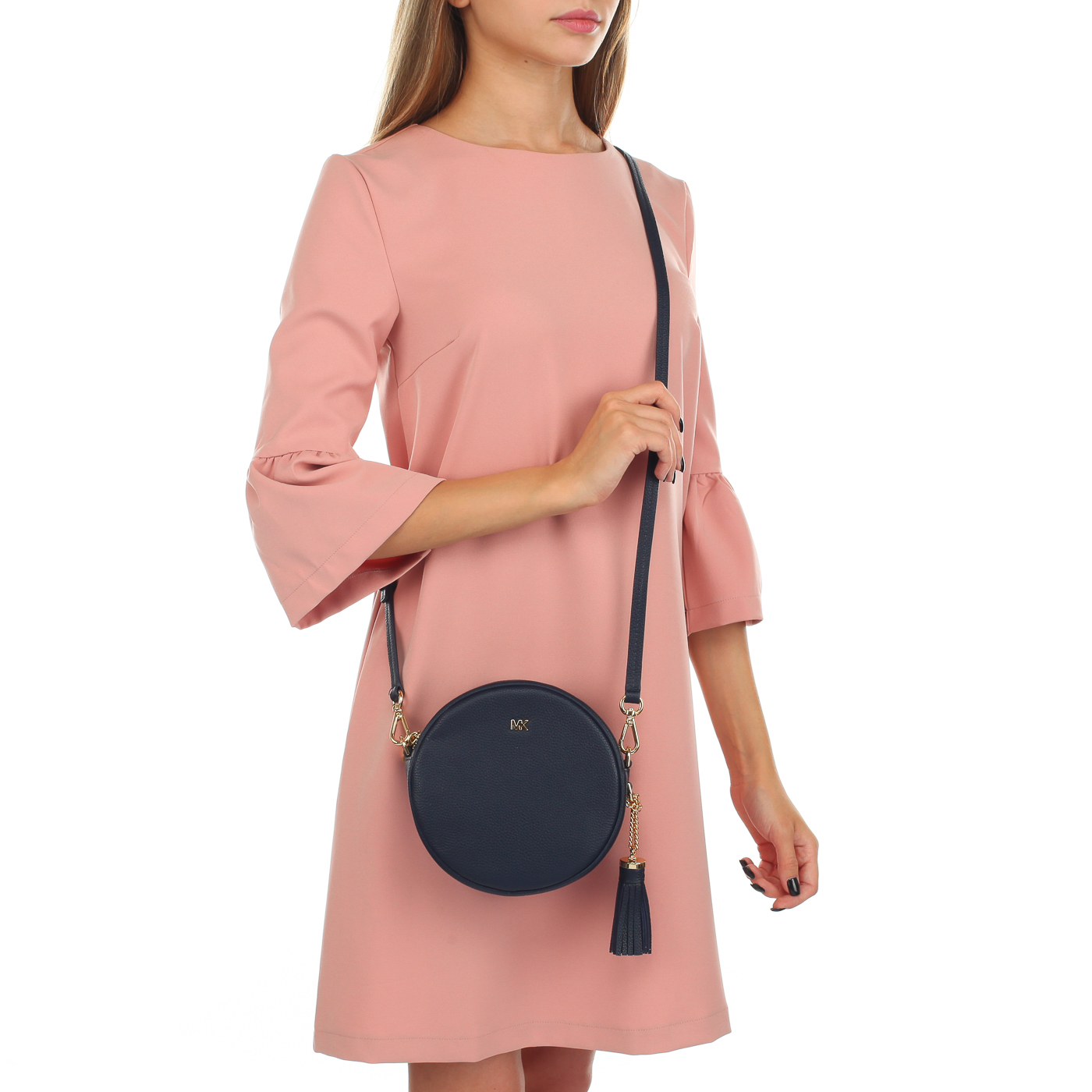 Круглая кожаная сумочка Michael Kors Crossbodies