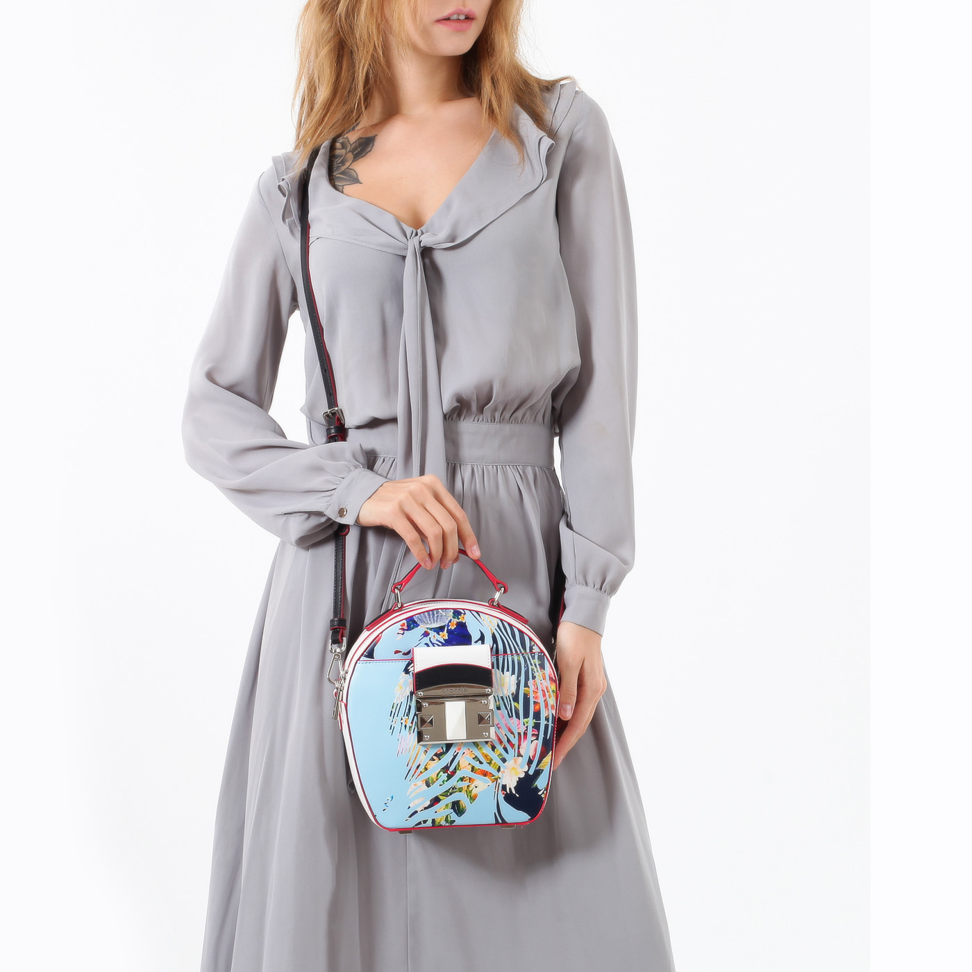 Кожаная сумочка с принтом Cromia It giambia