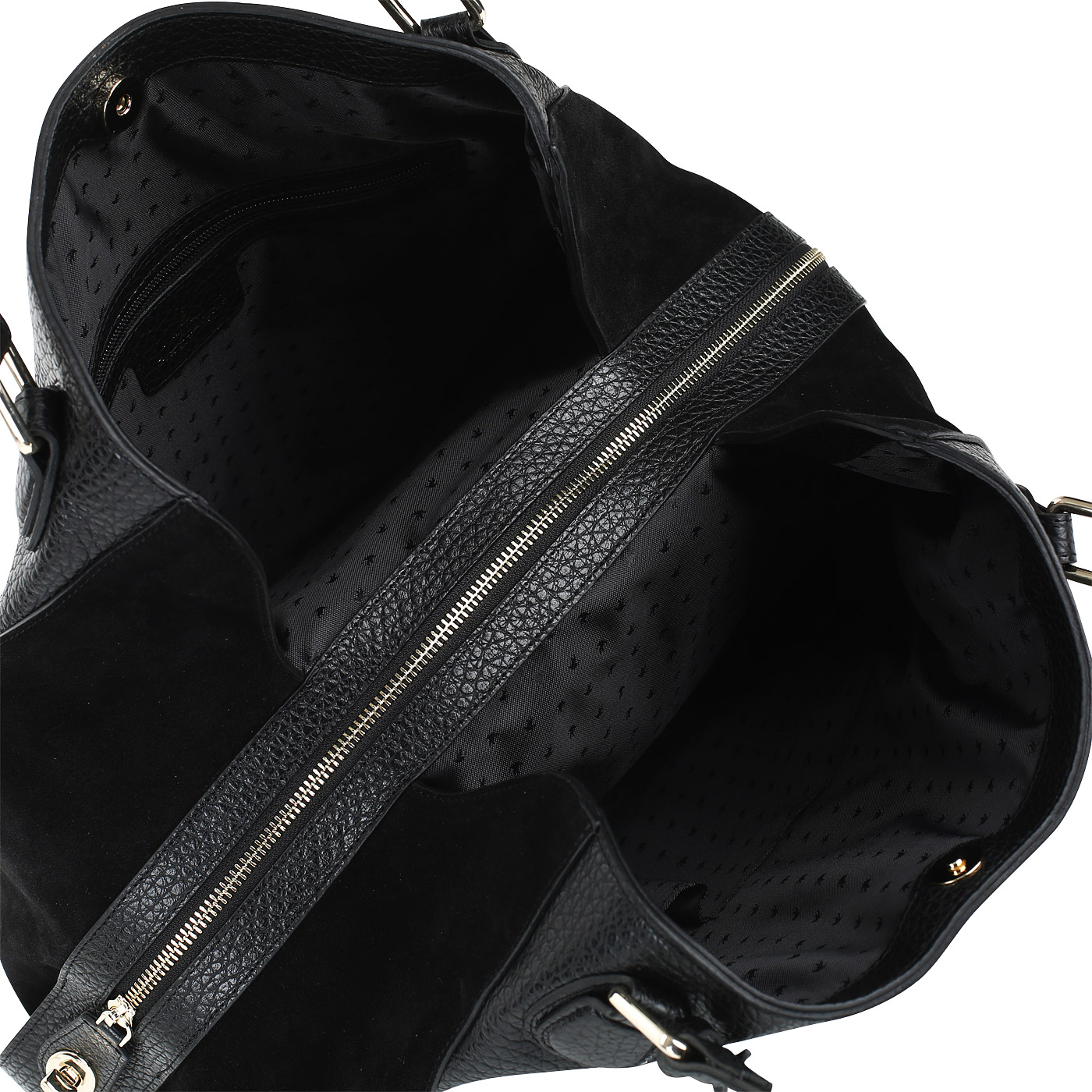 Черная сумка из мягкой кожи Aurelli 