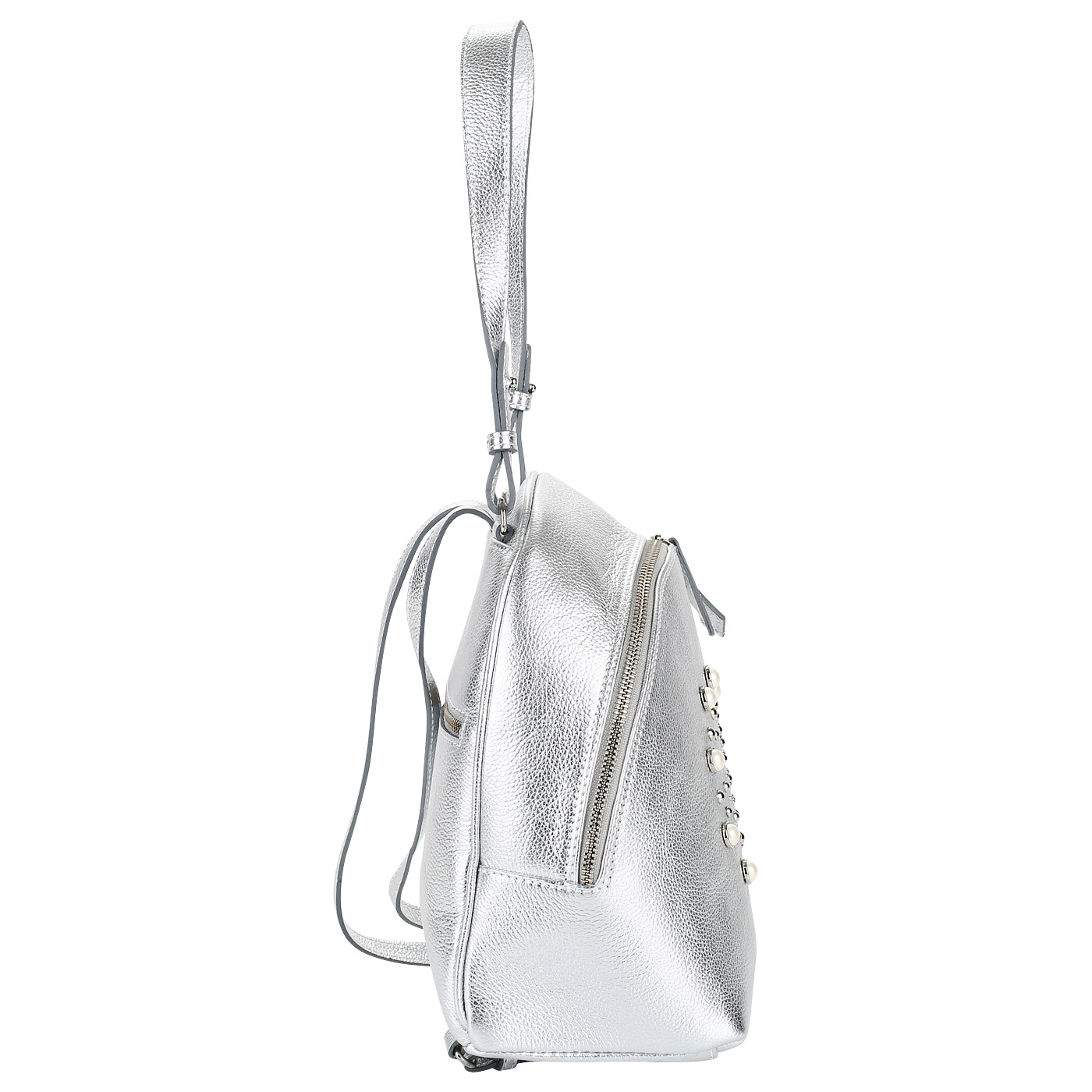 Серебристый женский рюкзак Marina Creazioni 