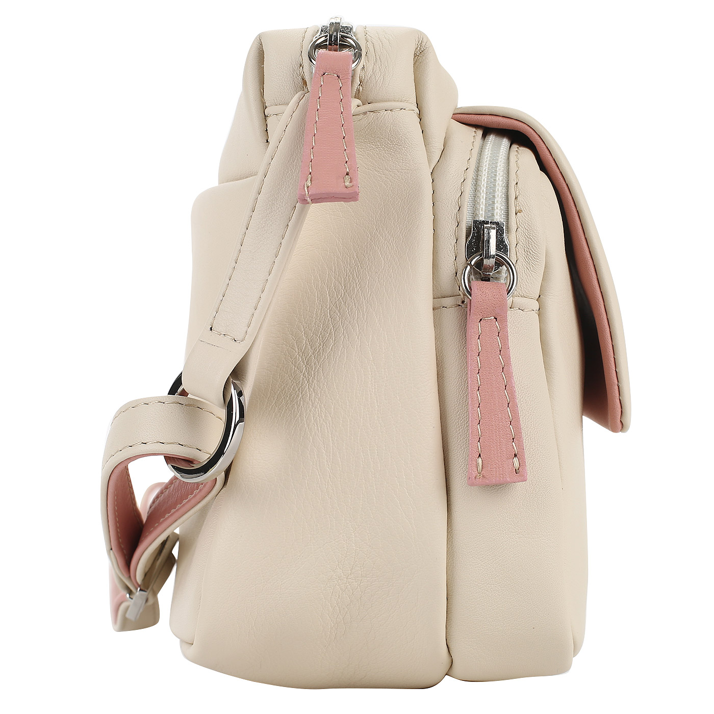 Кремовая сумка с двумя отделами Bruno Rossi 