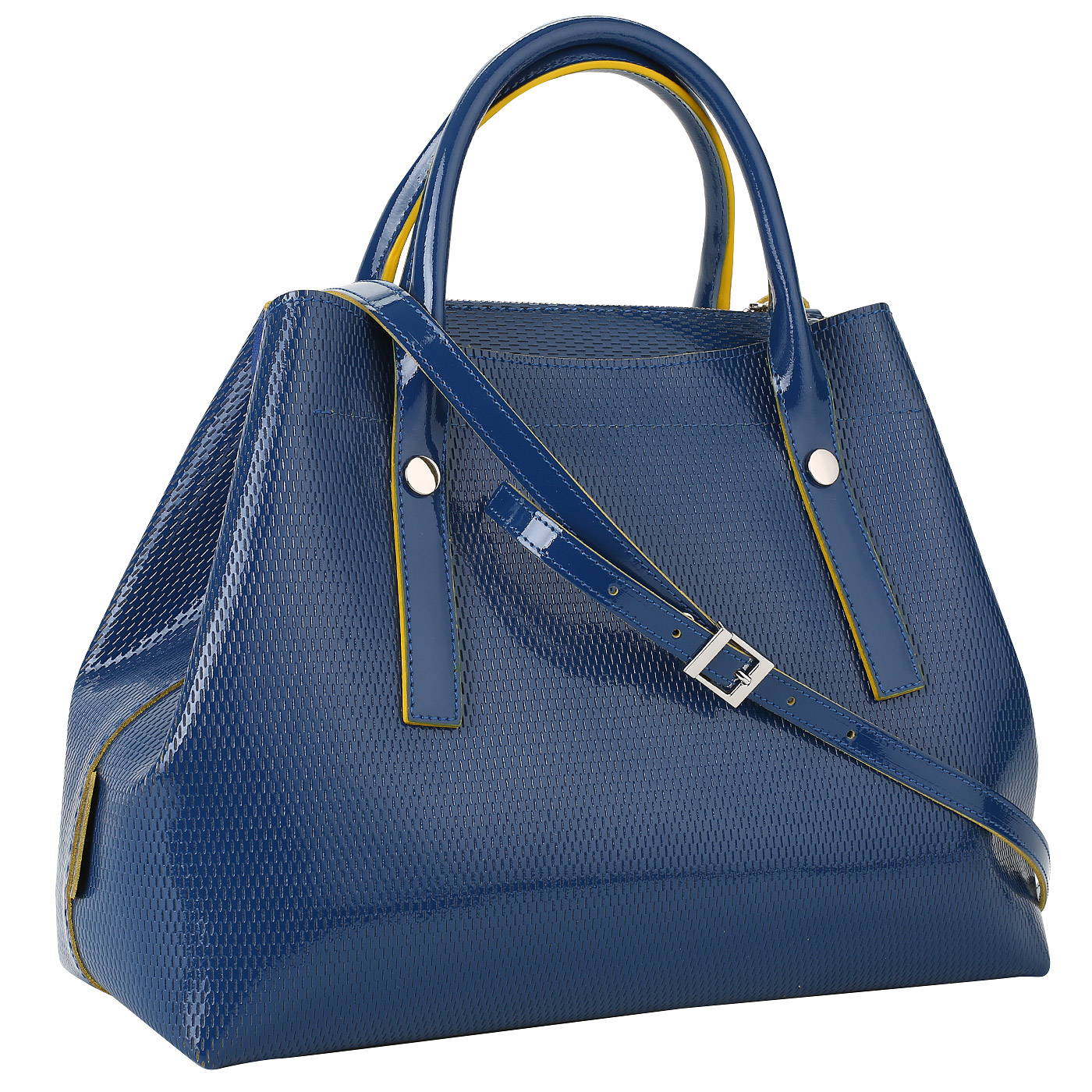 Синяя сумка из натуральной кожи Ripani Glassa