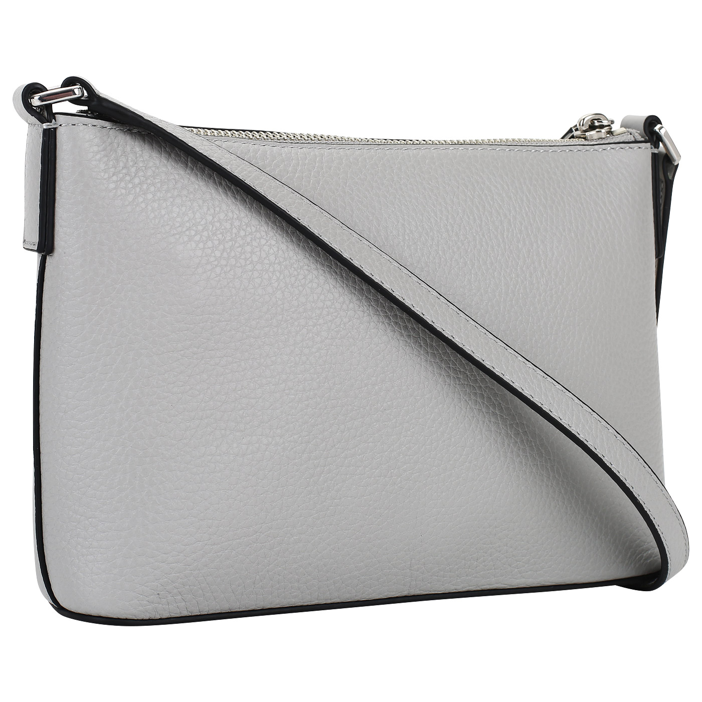 Серая кожаная сумочка DKNY Commuter