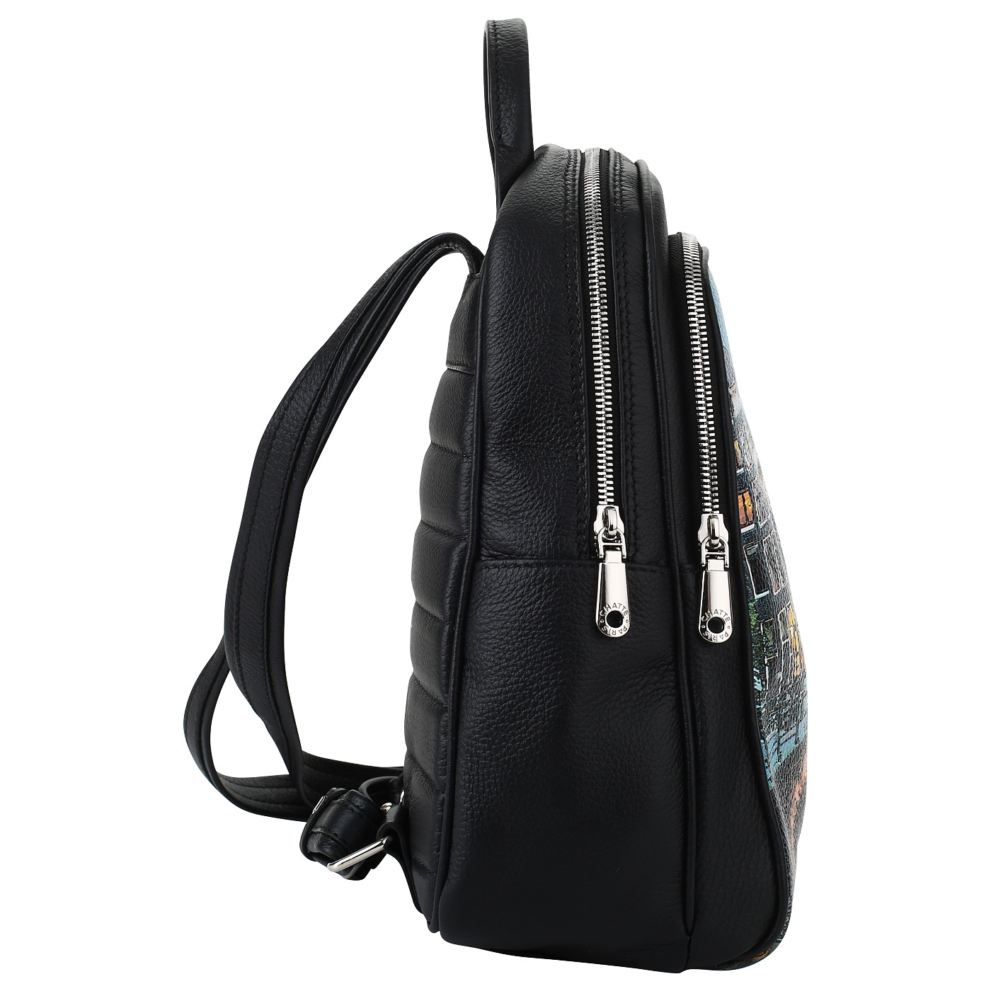 Кожаный рюкзак с принтом Chatte 