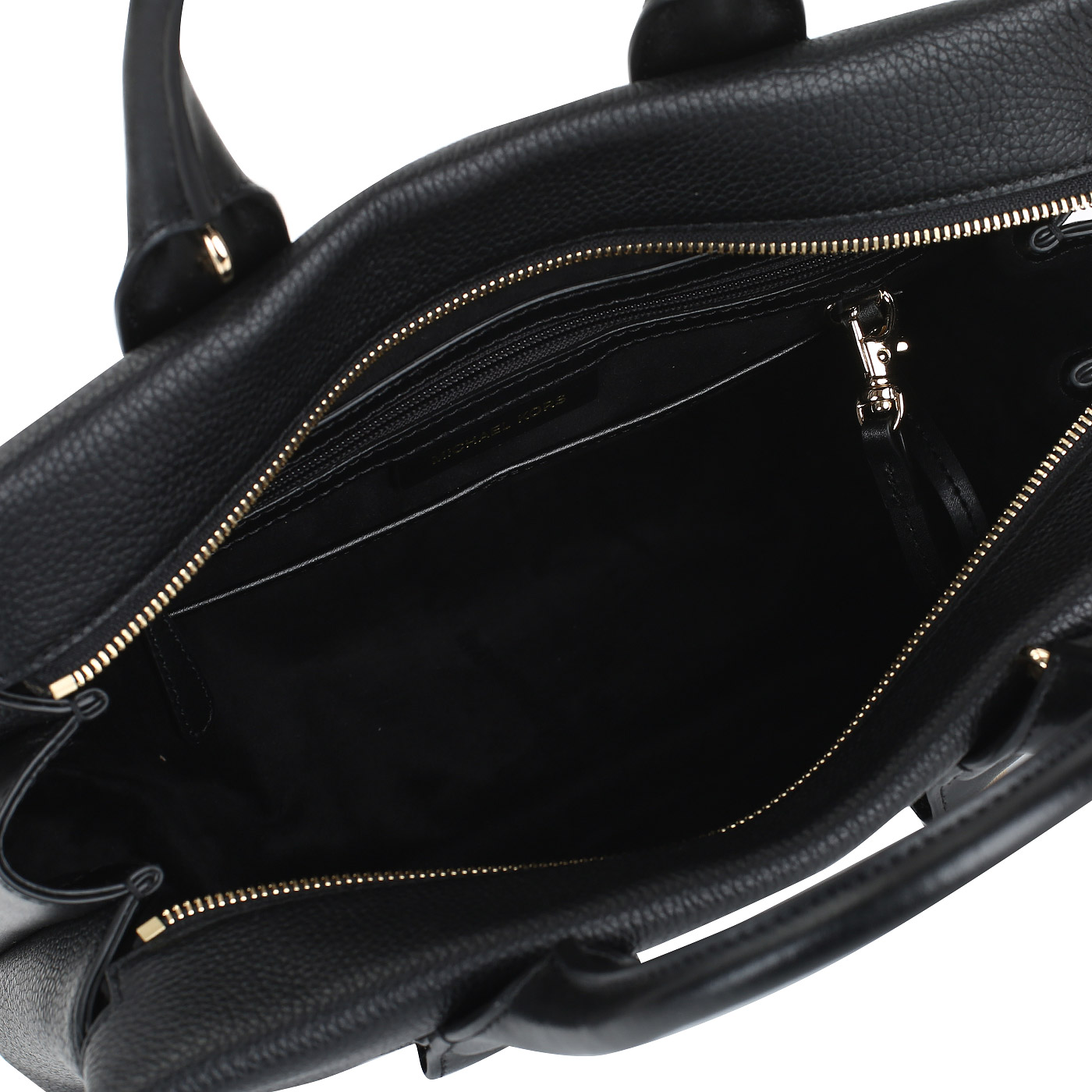 Черная кожаная сумка со съемным ремешком Michael Kors Rollins