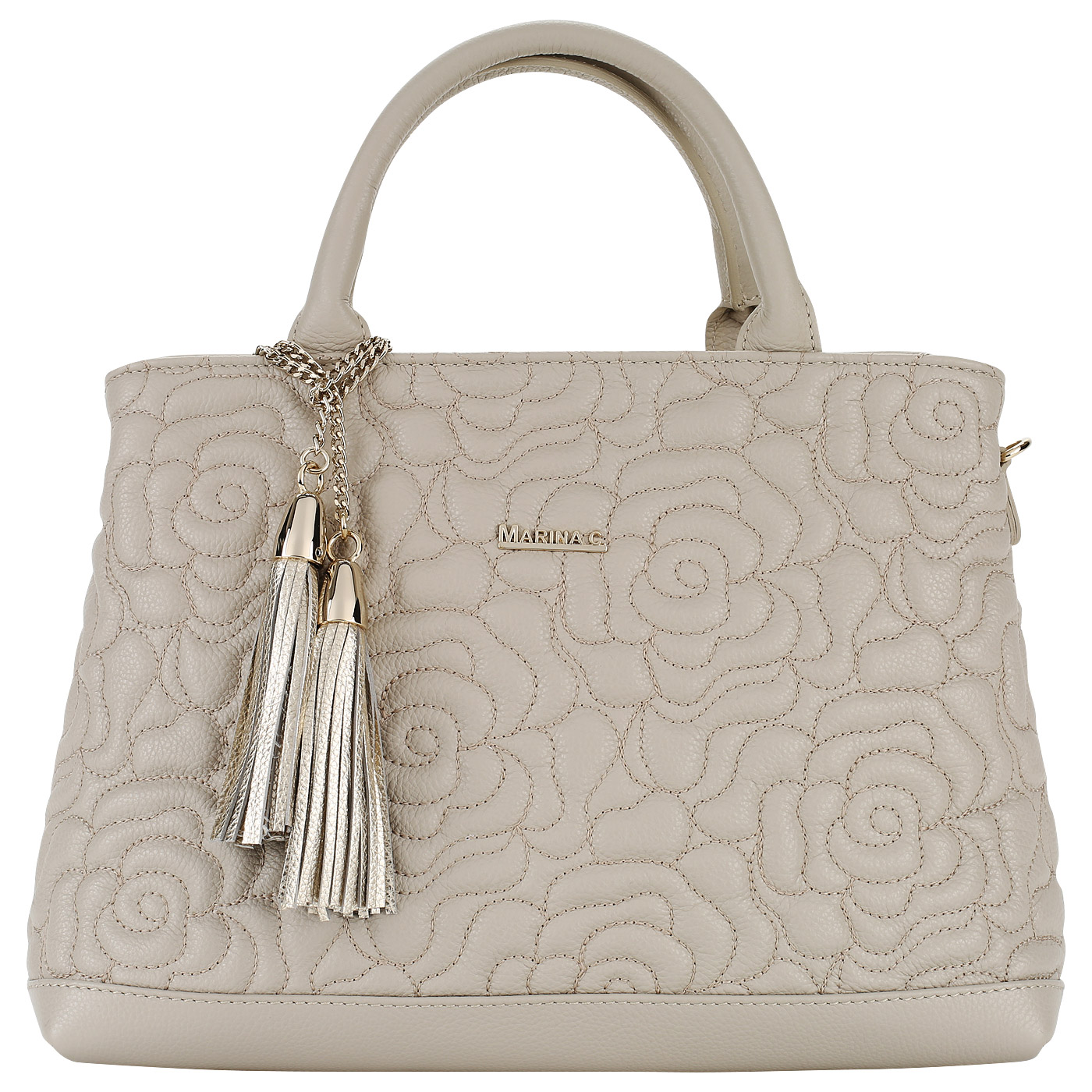 Marina Creazioni Женская кожаная сумка с узором