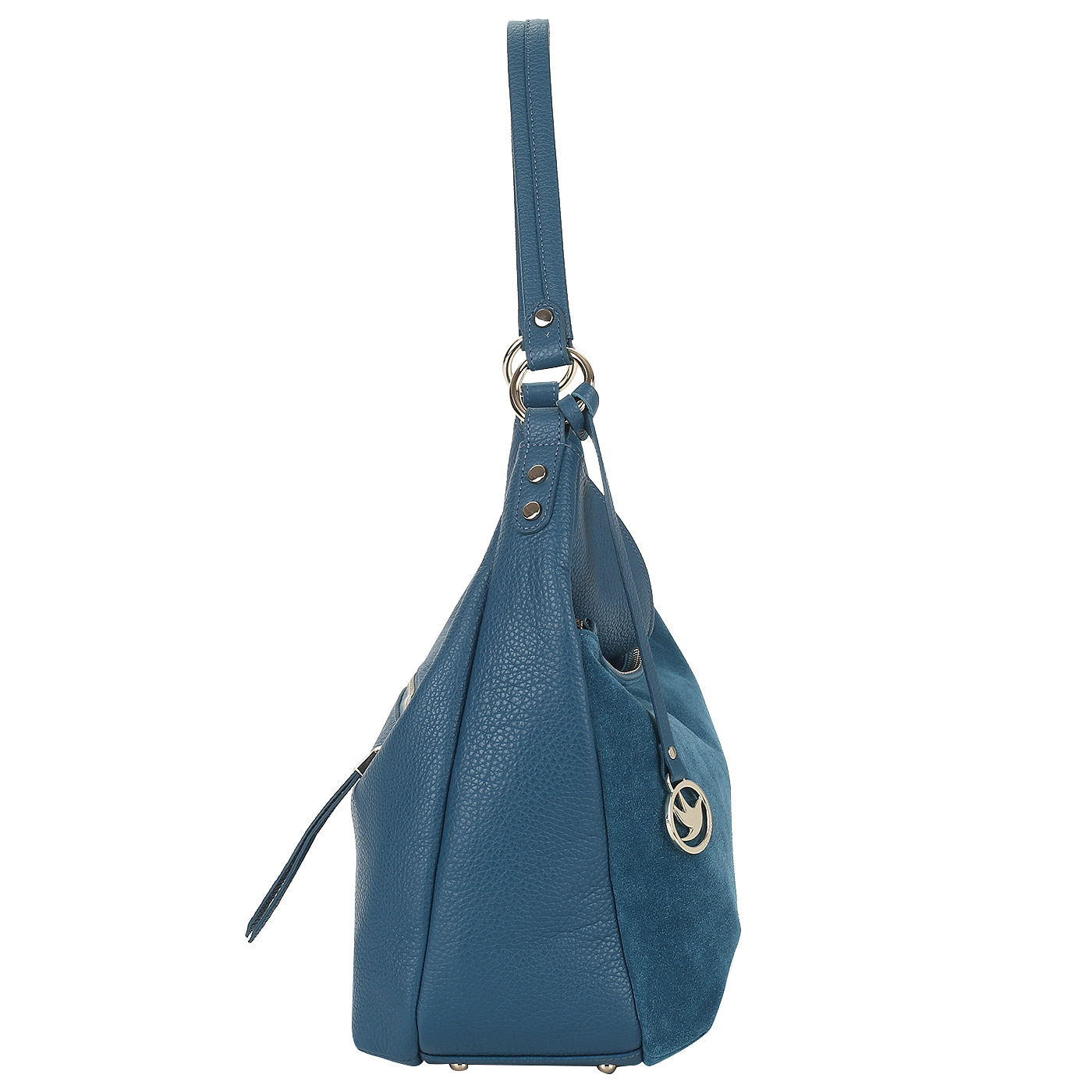 Бирюзовая сумка с брелоком Aurelli Suede