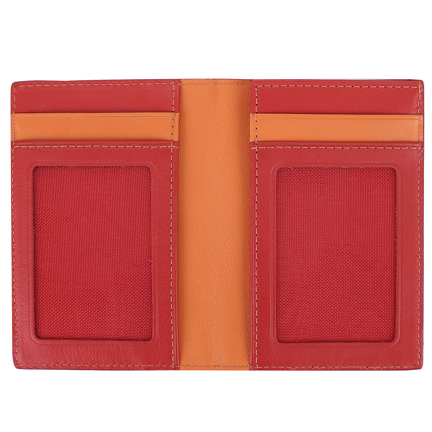 Вертикальная визитница из гладкой кожи Neri Karra 