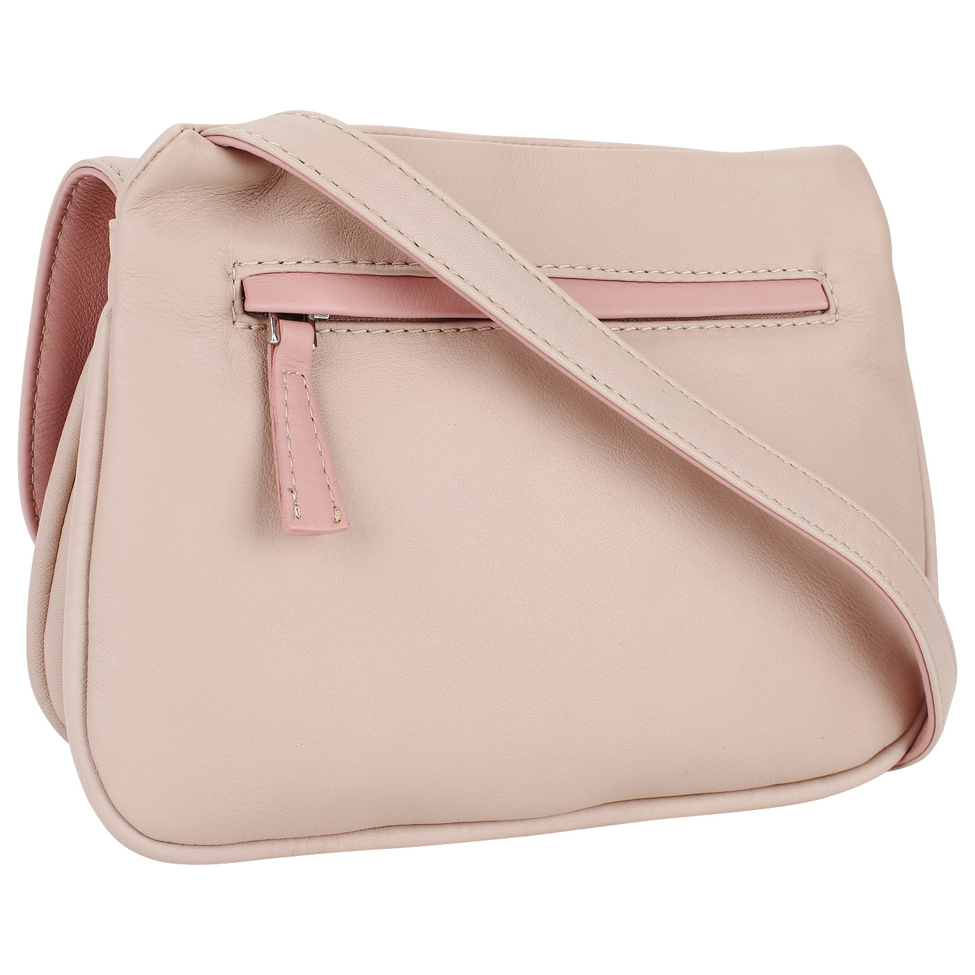 Кожаная сумочка с откидным клапаном Bruno Rossi 