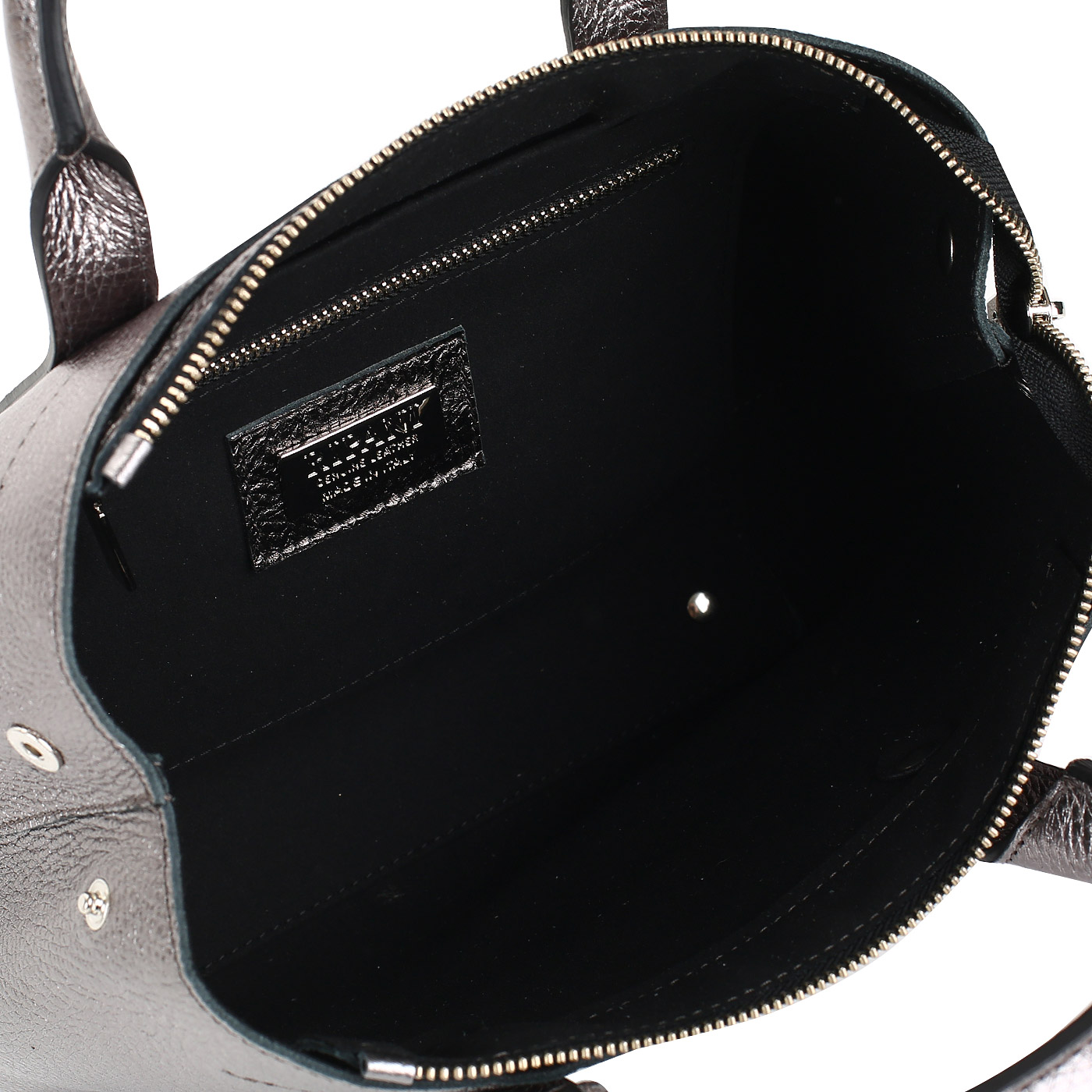 Компактная сумочка из металлизированной кожи Ripani Glassa