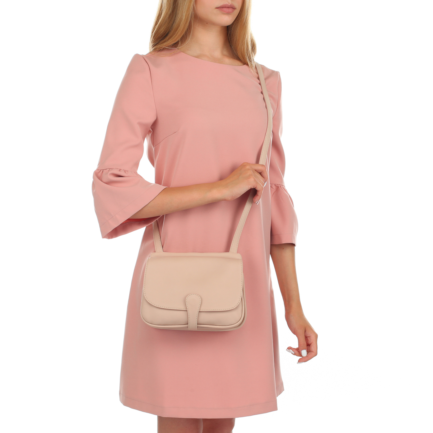 Кожаная сумочка с откидным клапаном Bruno Rossi 