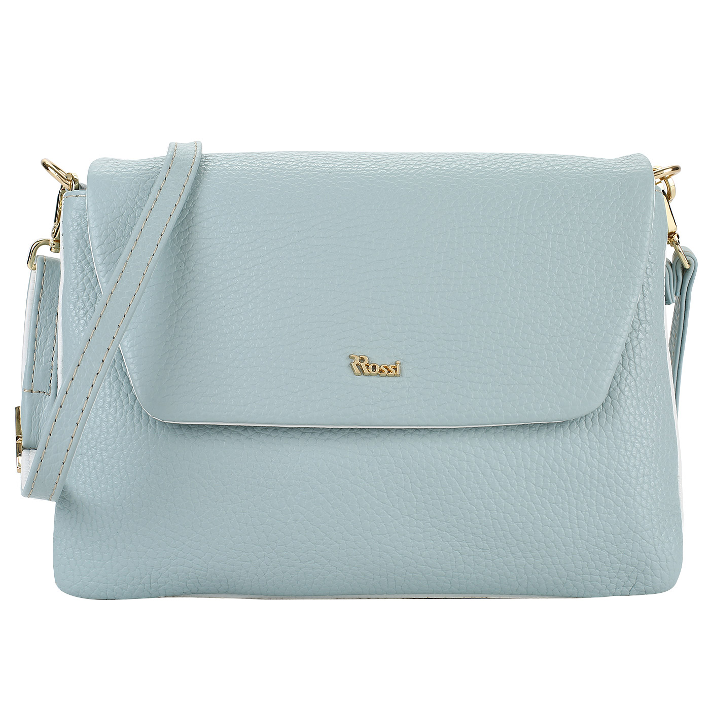 Bruno Rossi Кожаная сумочка с откидным клапаном на кнопке