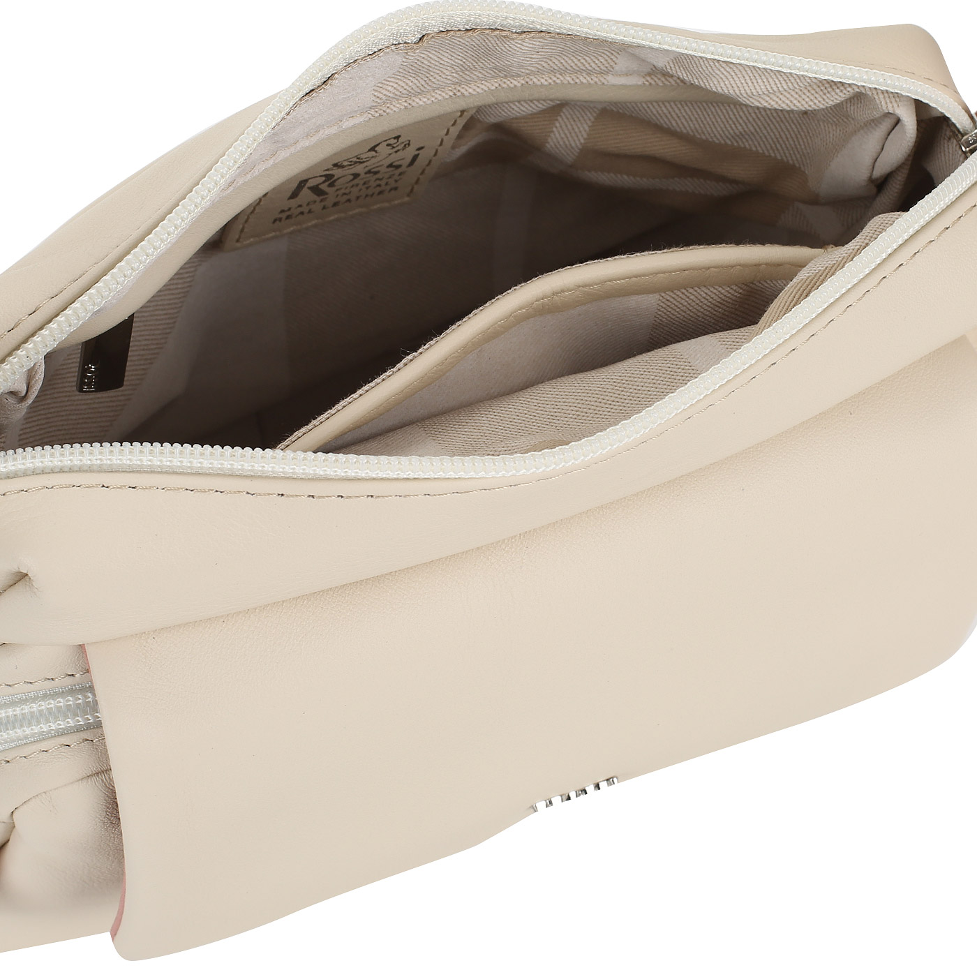 Кремовая сумка с двумя отделами Bruno Rossi 