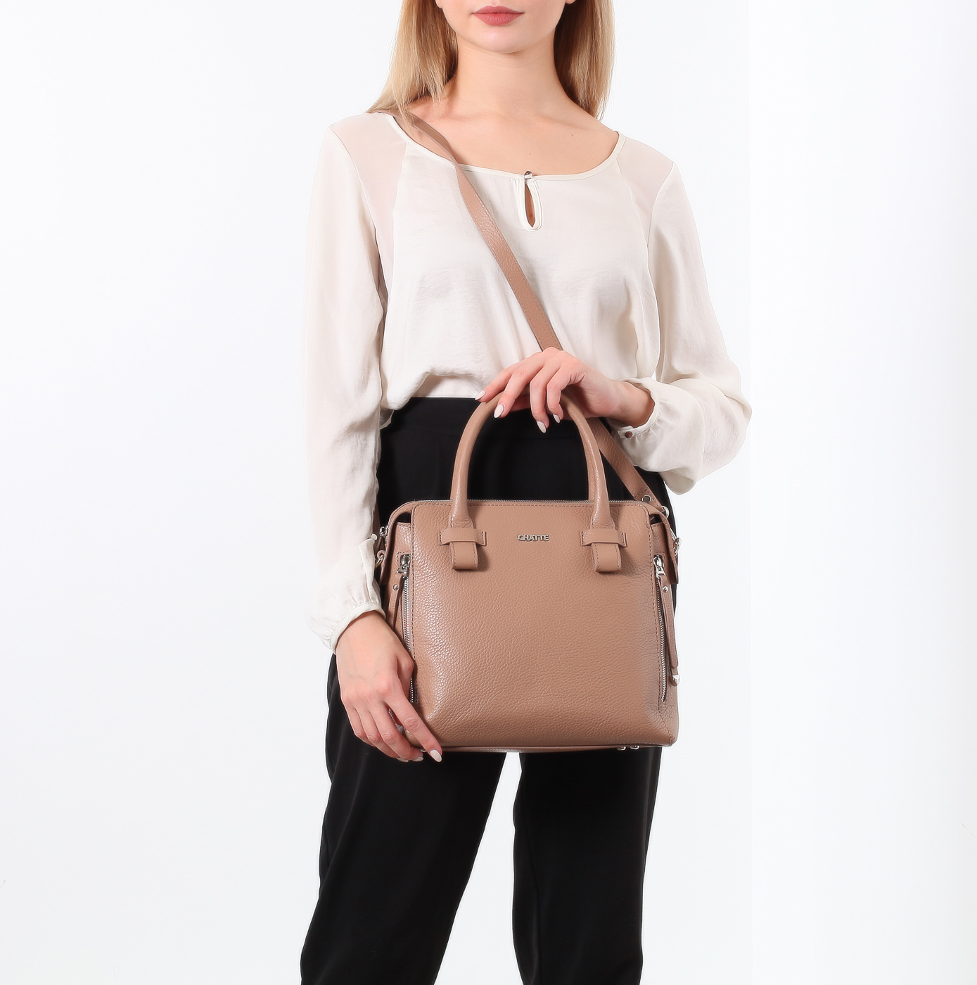 Песочного цвета сумка Chatte Marseille