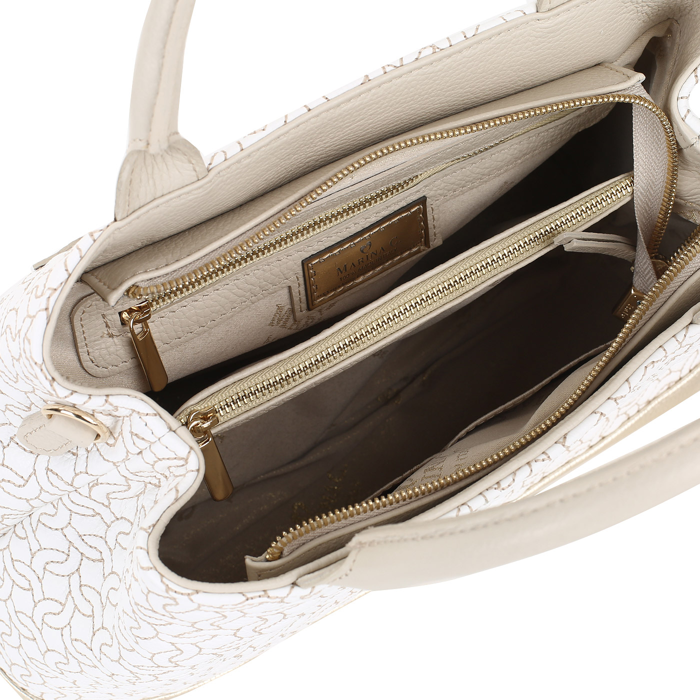 Стеганая сумка из кожи Marina Creazioni 