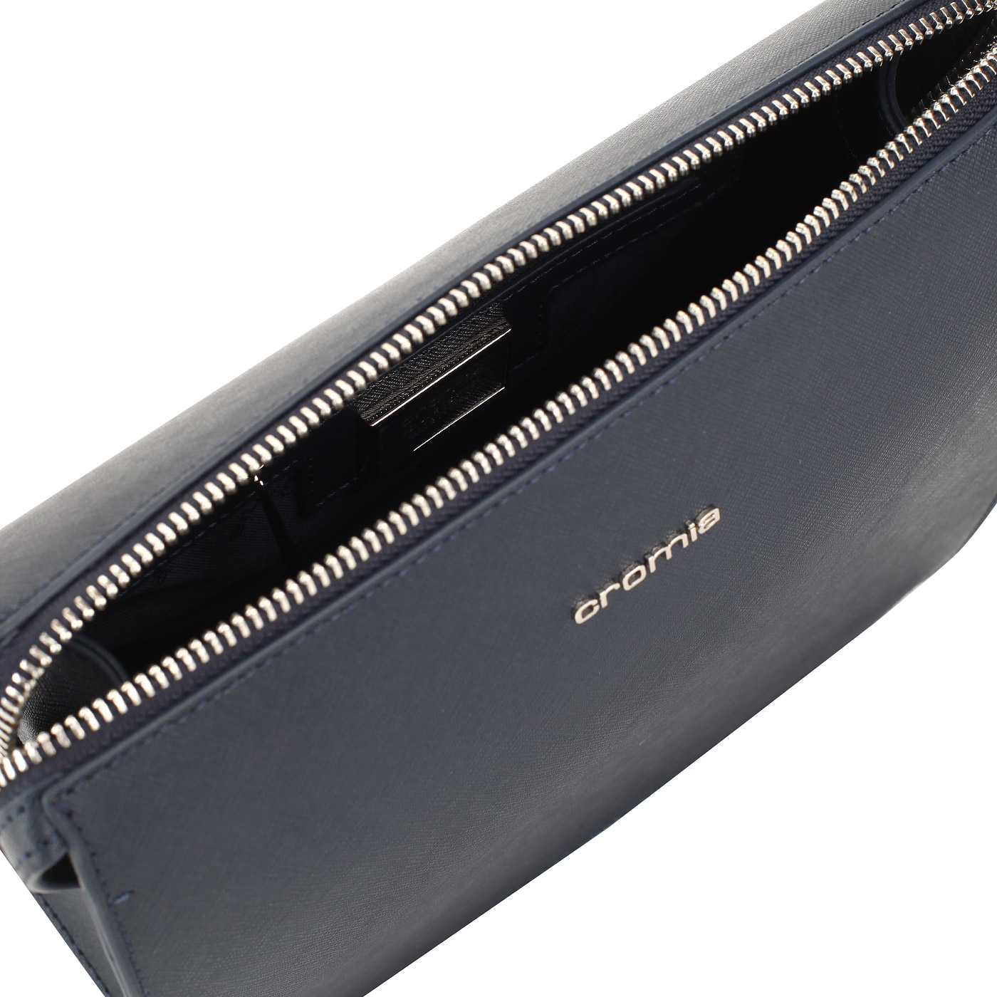 Синяя сафьяновая сумочка Cromia Perla